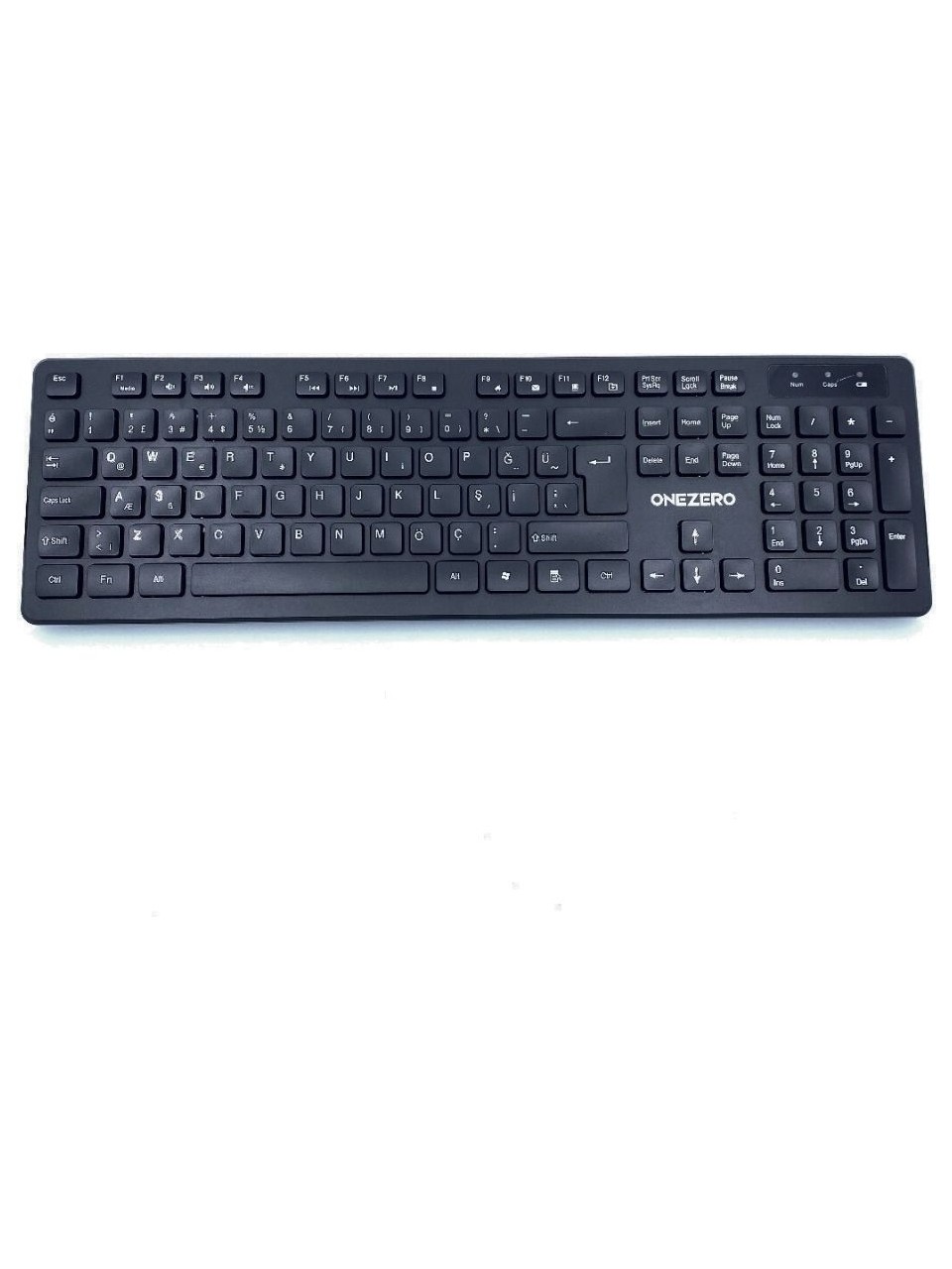 OneZero Kablosuz Klavye ve Mouse Set Siyah Şık Tasarım ve Kolay Kullanım  - ZR-700